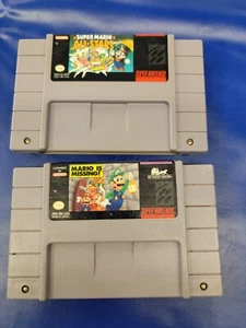 Super Mario All Stars & Mario Is Missing. (Super Nintendo Games .UNTESTED.* - Picture 1 of 7