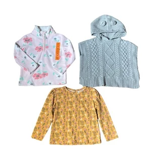 Lot Of 3 Toddler Girl Tops 2T Carters NWT Fleece Gap Sweater Bcbg Shirt - Picture 1 of 11