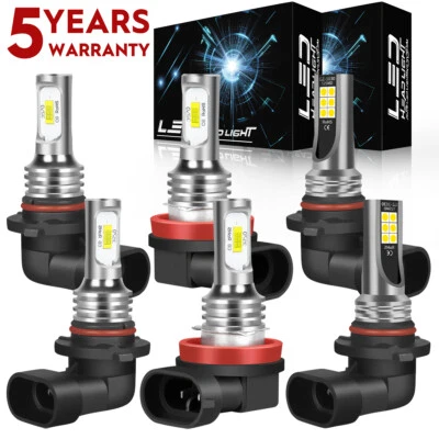 For 2016-2018 RAM 1500 2500 3500 6x Led Headlight Hi/Lo Beam + Fog light Bulb BY - Image 1 of 4