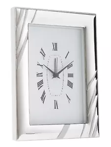 OROLOGIO SVEGLIA IN ARGENTO RETRO LEGNO BIANCO ER201/OR - Foto 1 di 5
