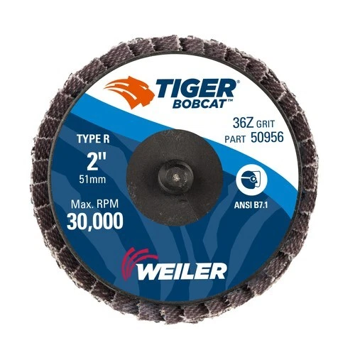 Weiler 50956 2" Mini Flap Disc 36GR ZA T27 ROLOC Bobcat (Box of 10 discs) - Image 1 of 1