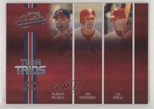 2005 Playoff Absolute Memorabilia Team Trios Spectrum Albert Pujols Jim Edmonds