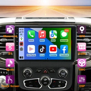 For Dodge RAM 1500 2500 3500 2013-2019 Car Stereo Radio Android 13.0 Carplay GPS - Picture 1 of 18