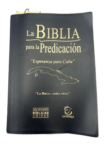 La Biblia Para La Predicacion "Esperanza Para Cuba" 2012 Leather USED w/ WEAR - Picture 1 of 14