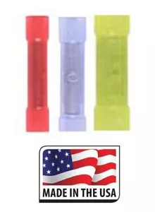 500 BUTT CONNETTORI NYLON CRIMP STYLE TERMINALE ELETTRICO ASSORTIMENTO Made in USA - Foto 1 di 1