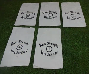 5 x Alter Leinen Sack Mehlsack Müller Sack Mühlen Deko Landhaus/ Mühle Wasserrad - Bild 1 von 18