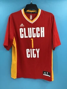 Adidas Houston Rockets #1Trevor Ariza Clutch City Polo Shirt Size M - Picture 1 of 6