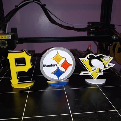 NFL NHL Y MLB Pittsburgh Equipos 4 pulgadas 3D Gráficos JUEGO DE LOGOTIPOS Foto 1 de 4