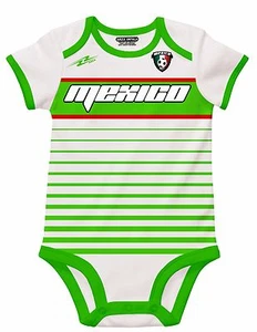 Mexico White Soccer Baby Outfit Mameluco New W/O Tag Sizes 3 to 12 Months - Picture 1 of 1