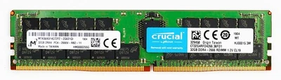 Micron 32GB DDR4 2666 MHz ECC REG RDIMM Server RAM 2Rx4 - MTA36ASF4G72PZ-2G6D1 - Image 1 of 2