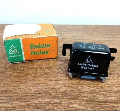 Wehrle NOS WS11 6V Light Relay with Fuse Porsche 356 Mercedes Vintage - Image 1 of 4