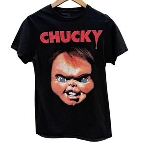 Chucky Child's Play Big Face schwarzes T-Shirt Größe Small - Bild 1 von 4