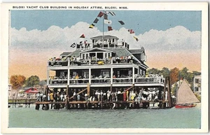 Antike Postkarte BILOXI YACHT CLUB Mississippi 1910er Vintage - Bild 1 von 2