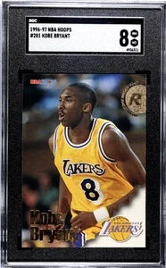 1996-97 NBA HOOPS KOBE BRYANT RC SGC 8 - Picture 1 of 2