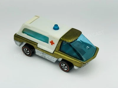 Hot Wheels Redline AMBULANCE Olive HK Dark Interior Heavyweights Very Nice !! - Image 1 of 4