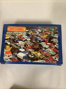 Matchbox Vintage Official Collector's Carry Case 24 Car Storage blau USA 1984 - Bild 1 von 4