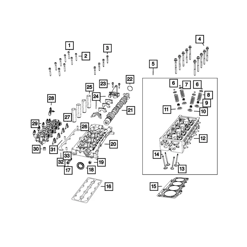 68187410AA Válvula de escape Mopar para Fiat 500L Jeep Renegade 2015 Foto 1 de 1