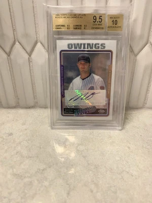 2005 Topps Chrome Micah Owings Auto RC Beckett 9.5 Auto 10 Arizona Diamondbacks - Image 1 of 3