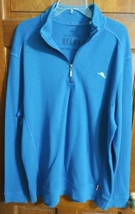 Tommy Bahama Relax dunkelblauer Herrenpullover mit Stehkragen LS, Größe XL - Bild 1 von 3