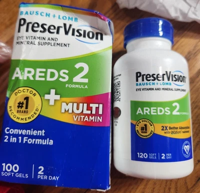 LOT OF 2 X Bausch Lomb, PreserVision. Eye Vitamin, AREDS 2 - SEE PICTURE - Image 1 of 4