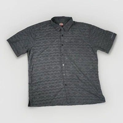 Camisa Harley Davidson Hawaiana Para Hombres 2XL Gris Negra TODA LA IMPRESIÓN CALAVERA RAYÓN Foto 1 de 4