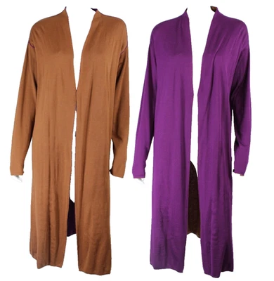 SALVATORE FERRAGAMO $2,200 NWT Caramel & Grape Cashmere Reversible Sweater XL - Image 1 of 4