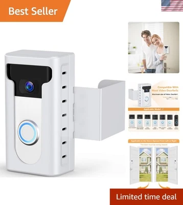 Montaje seguro sin taladro para timbres de video Ring & Blink - Elegante diseño blanco Foto 1 de 4