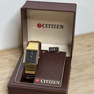 Selten!!! Neo Vintage Citizen CQ Tank goldfarbene Herren Quarz Uhr 3630 1989er - Bild 1 von 14