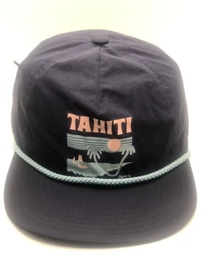 Gorra Roark Tahiti Time Azul Marino Nylon con Bungee Ajustable Puesta de Sol Playa Nueva con Etiquetas Foto 1 de 4