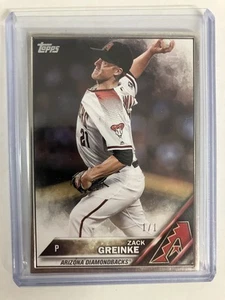 Aggiornamento Topps 2016 ZACK GREINKE cornice argento 1/1 Diamondbacks Royals HOF - Foto 1 di 2