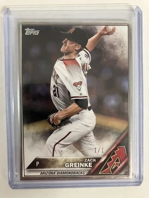 2016 Topps Update ZACK GREINKE Silver Framed 1/1 Diamondbacks Royals HOF - Image 1 of 2