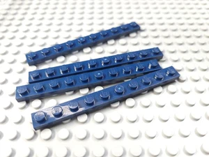 LEGO lotto di 4 pezzi di piastra blu scuro 1x10 - Foto 1 di 1