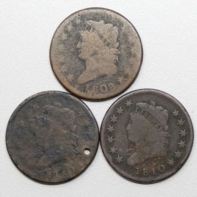 1808, 2x 1810 Classic Head Large Cents 29934 - Image 1 of 4