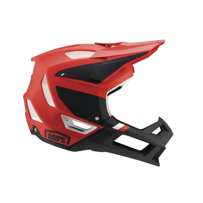 100% Trajecta w/ Fidlock Full Face Helmet Size L / 58-61 cm Cargo Fluo Red - Image 1 of 1