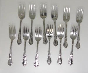 12 tenedores de ensalada Oneida Mansion Hall acero inoxidable distinción lujo HH lote E - Imagen 1 de 10
