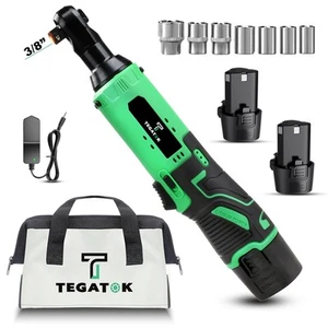 Cordless Electric Ratchet Wrench Set, 40FT-LBS (45N.m) 3/8" Electric Ratchet,... - Picture 1 of 6