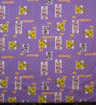 Tela 100 % algodón púrpura Wubbzy de 3 1/2 yardas Foto 1 de 4