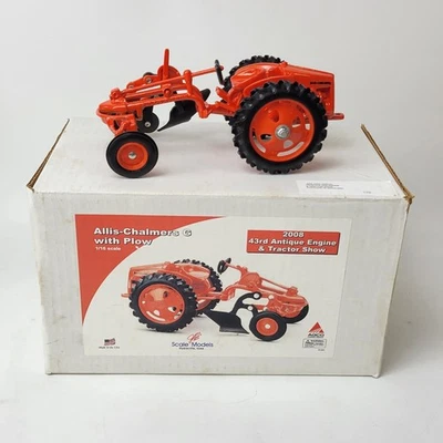 Allis Chalmer G Plow Tri State Gas Engine Tractor 2008 NIB JLE 1:16 Scale Model - Image 1 of 4