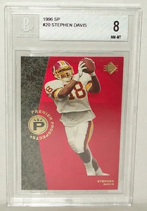 SP Premier #20 1996 Stephen Davis novato graduado BGS 8 casi nuevo-como nuevo - Imagen 1 de 2