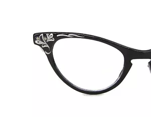 Vintage Art-Craft schwarze Katzenbrille Brille oder Sonnenbrille Dekorahmen - Bild 1 von 9