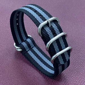 20mm Braided Nylon Watch Strap Watch Band with Stainless Steel Buckle Wristband - Picture 1 of 4