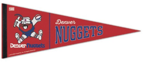 DENVER NUGGETS Retro-1970s-Style ABA/NBA Premium Felt NBA Classic PENNANT Cover