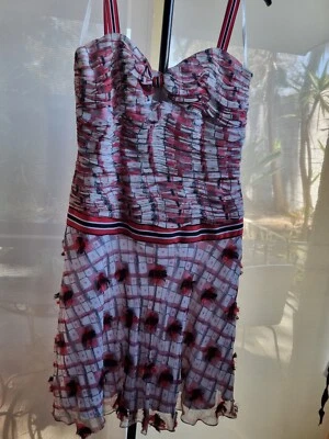 VESTIDO MIDI GEORGE CROSS TALLA 16 100% SEDA TOTALMENTE FORRADO IMPRESIONANTE USADO Foto 1 de 4