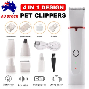 Electric Dog Cat Grooming Kit Scissors Clippers Pet Hair Shaver Cordless Trimmer - Picture 1 of 21