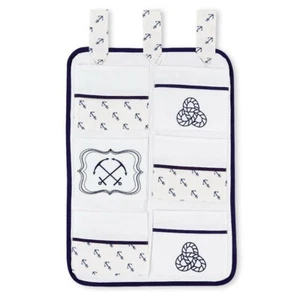 Betttasche Babybetttasche Anker blau Spielzeugtasche Utensilo kleiner Matrose - Bild 1 von 2