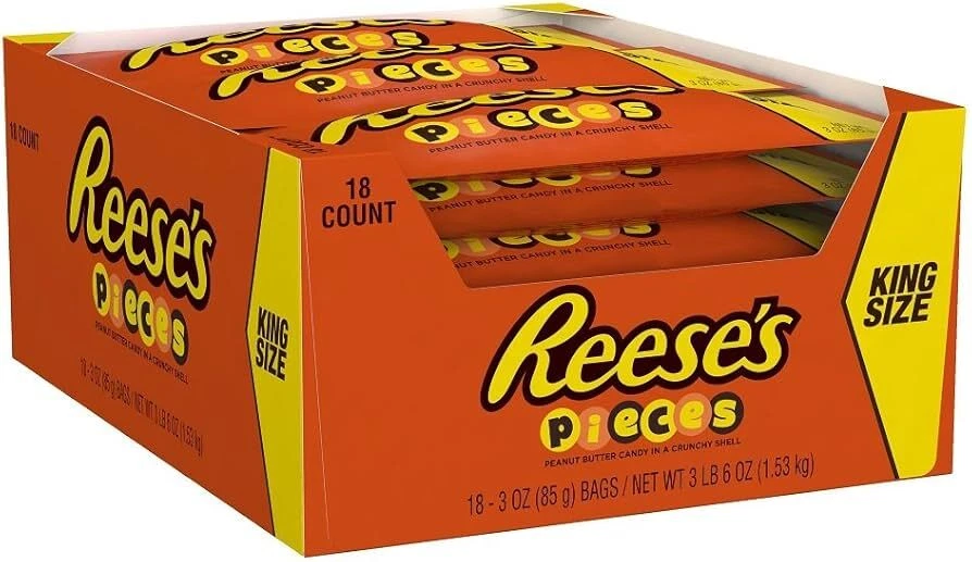 Конфеты с арахисовым маслом REESE'S Pieces (упаковка из 18 штук) - Изображение 1 из 4