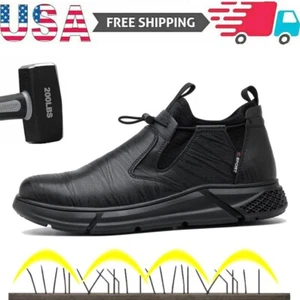 Mens Safety Shoes Steel Toe Work Shoes Indestructible Comfortable Hiking Sneake - Picture 1 of 29