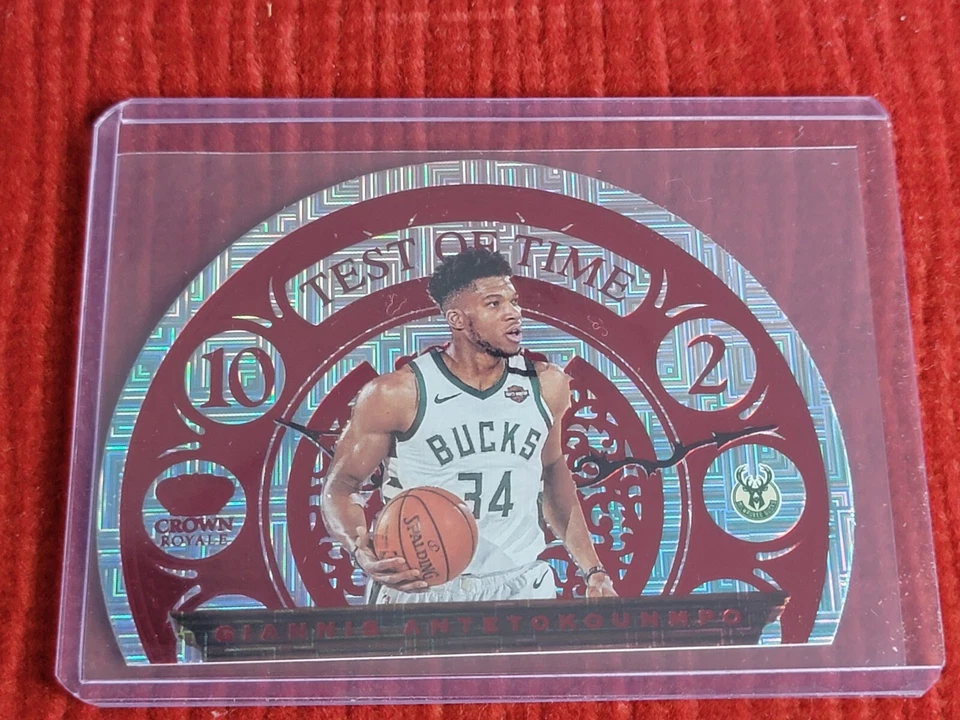 2020-21 Panini Crown Royale TEST OF TIME GIANNIS ANTETOKOUNMPO ASIA RED - Image 1 of 2