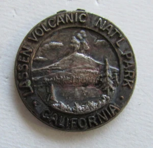 ANTIKE LASSEN VULKAN SILBER ANHÄNGER MEDAILLE - Bild 1 von 2