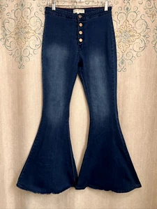 Toast Jeans Ultra Flare Bell Bottom Women's Stretch Denim Size Medium (29"x32") - Picture 1 of 6